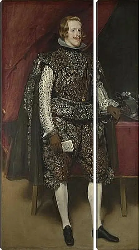 Модульная картина - Philip IV of Spain in Brown and Silver. Диего Веласкес