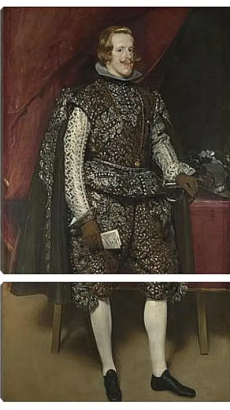 Модульная картина - Philip IV of Spain in Brown and Silver. Диего Веласкес