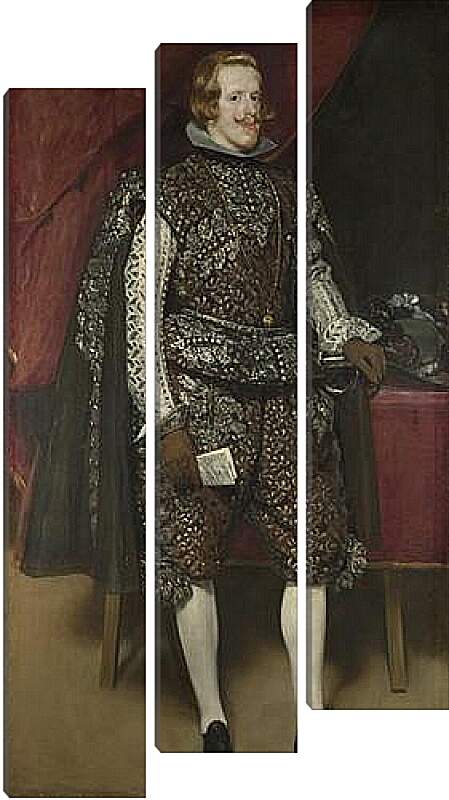 Модульная картина - Philip IV of Spain in Brown and Silver. Диего Веласкес