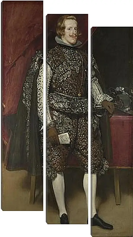 Модульная картина - Philip IV of Spain in Brown and Silver. Диего Веласкес