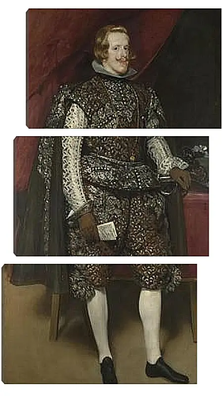 Модульная картина - Philip IV of Spain in Brown and Silver. Диего Веласкес