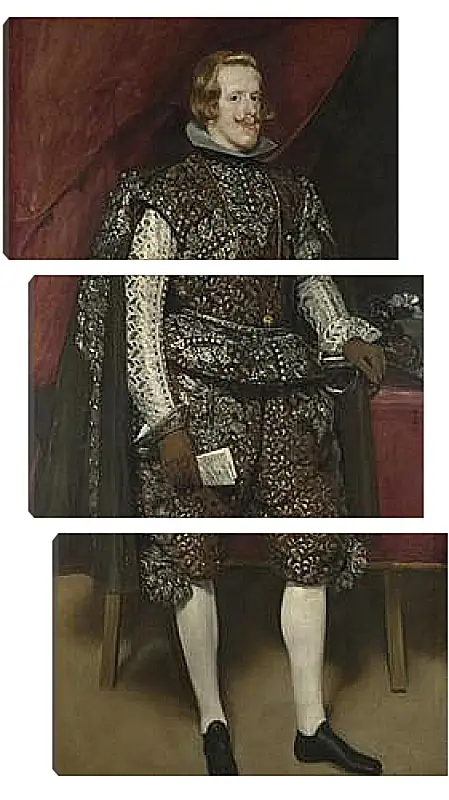 Модульная картина - Philip IV of Spain in Brown and Silver. Диего Веласкес