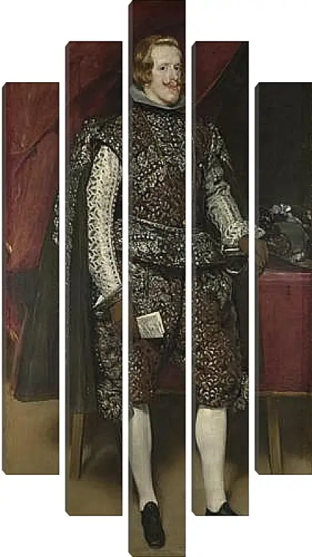 Модульная картина - Philip IV of Spain in Brown and Silver. Диего Веласкес