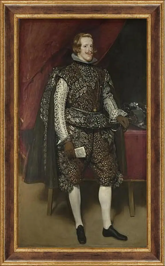 Картина в раме - Philip IV of Spain in Brown and Silver. Диего Веласкес