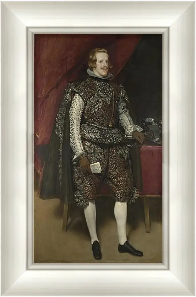 Картина в раме - Philip IV of Spain in Brown and Silver. Диего Веласкес