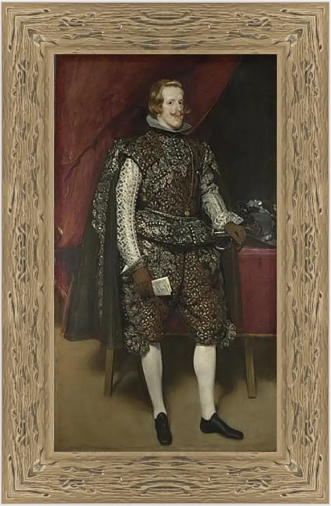 Картина в раме - Philip IV of Spain in Brown and Silver. Диего Веласкес