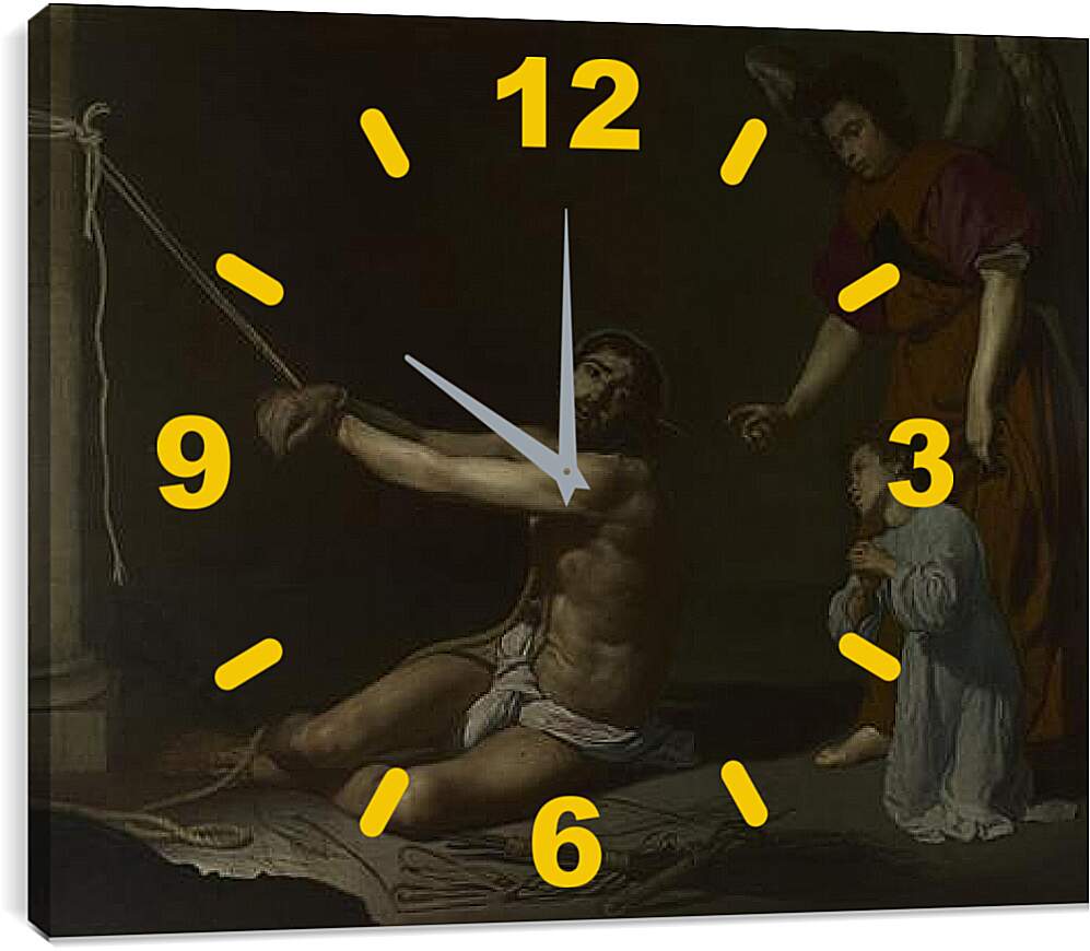 Часы картина - Christ After the Flagellation. Диего Веласкес