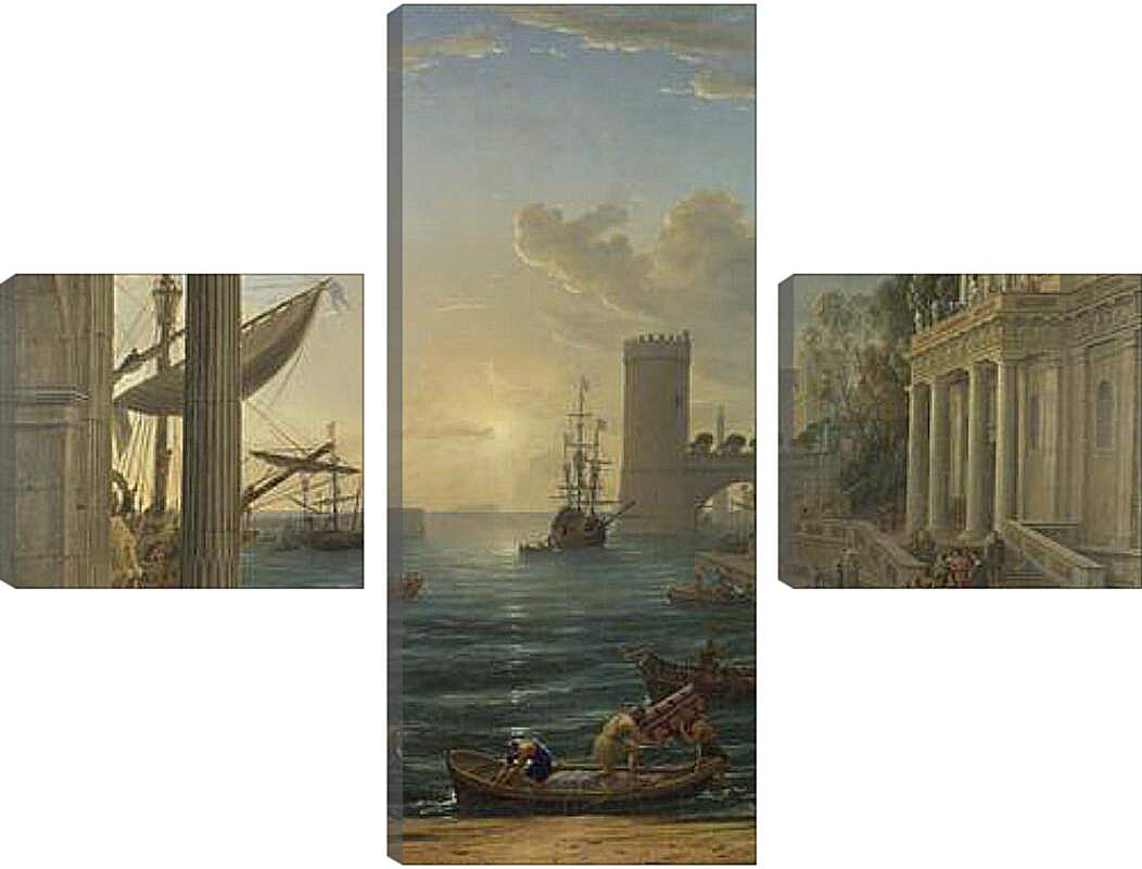 Модульная картина - Seaport with the Embarkation of the Queen of Sheba. Лоррен Клод