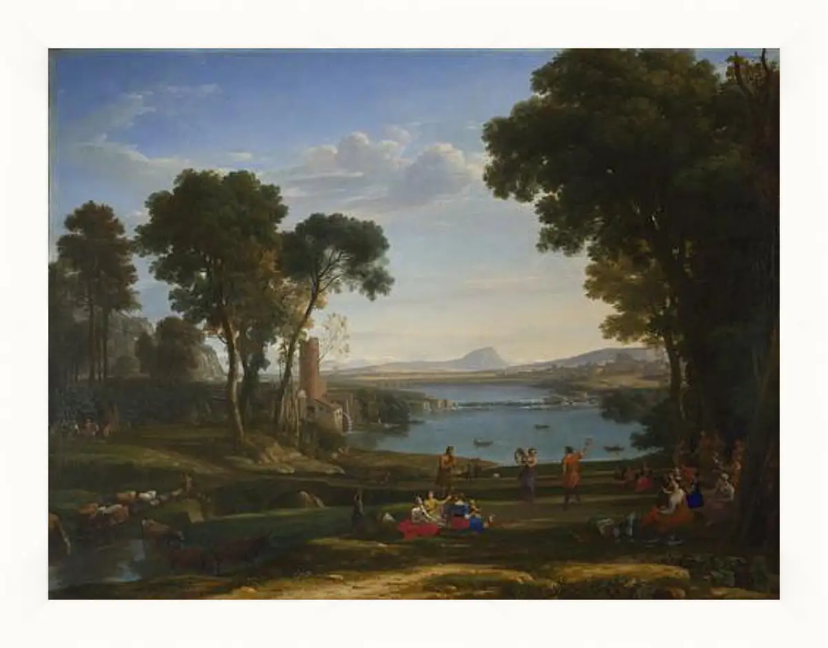 Картина в раме - Landscape with the Marriage of Isaac and Rebecca. Лоррен Клод