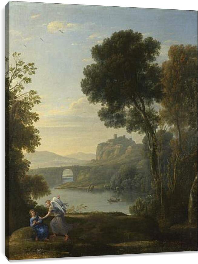 Постер и плакат - Landscape with Hagar and the Angel. Лоррен Клод
