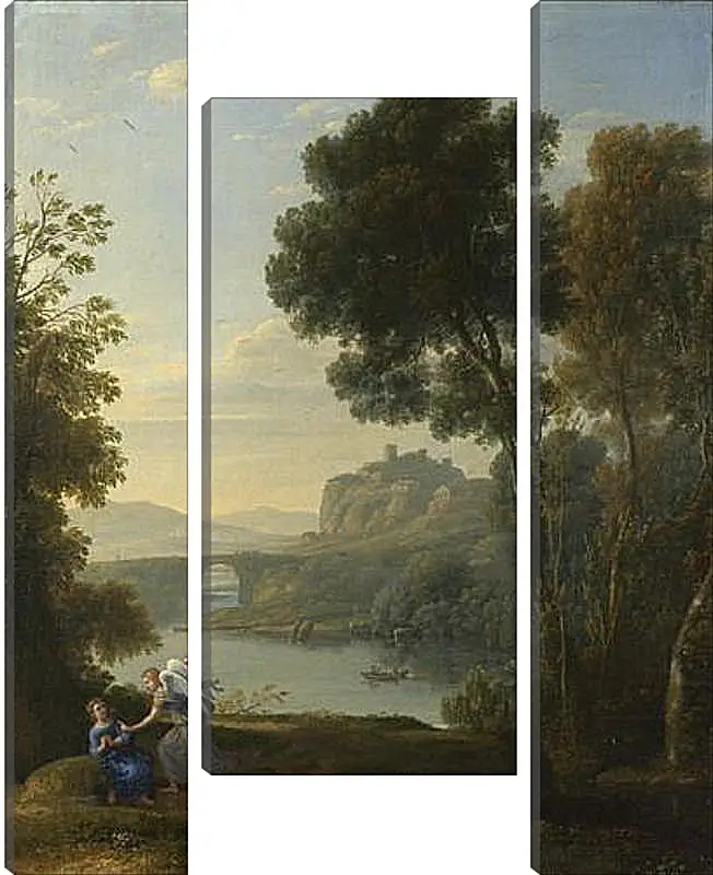 Модульная картина - Landscape with Hagar and the Angel. Лоррен Клод