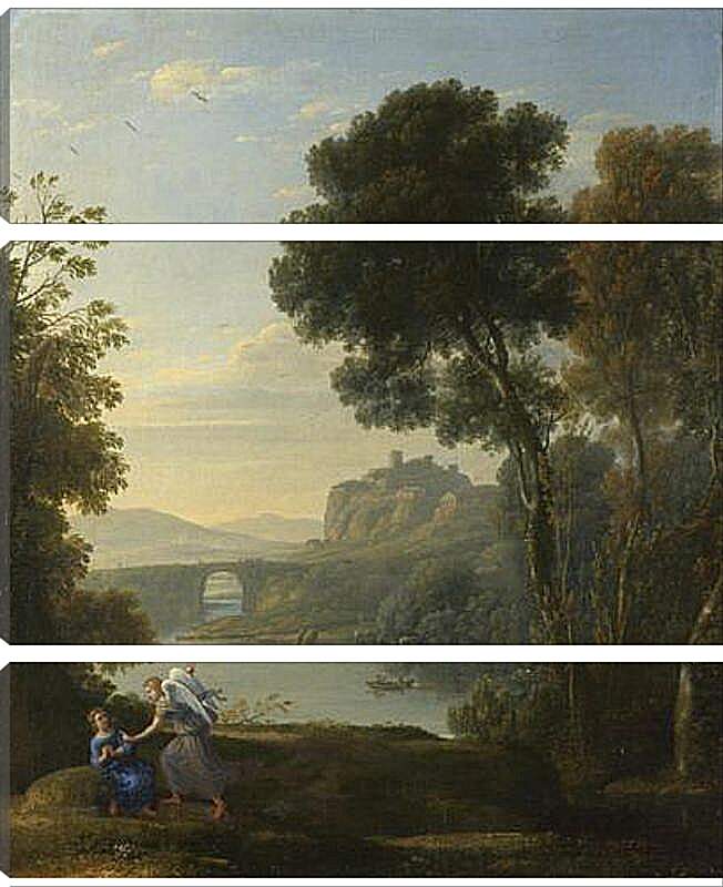 Модульная картина - Landscape with Hagar and the Angel. Лоррен Клод
