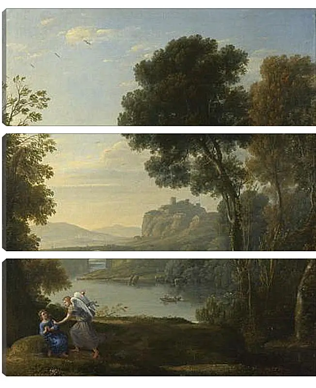 Модульная картина - Landscape with Hagar and the Angel. Лоррен Клод