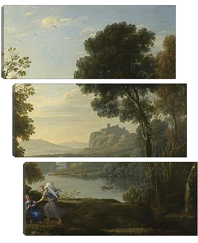 Модульная картина - Landscape with Hagar and the Angel. Лоррен Клод