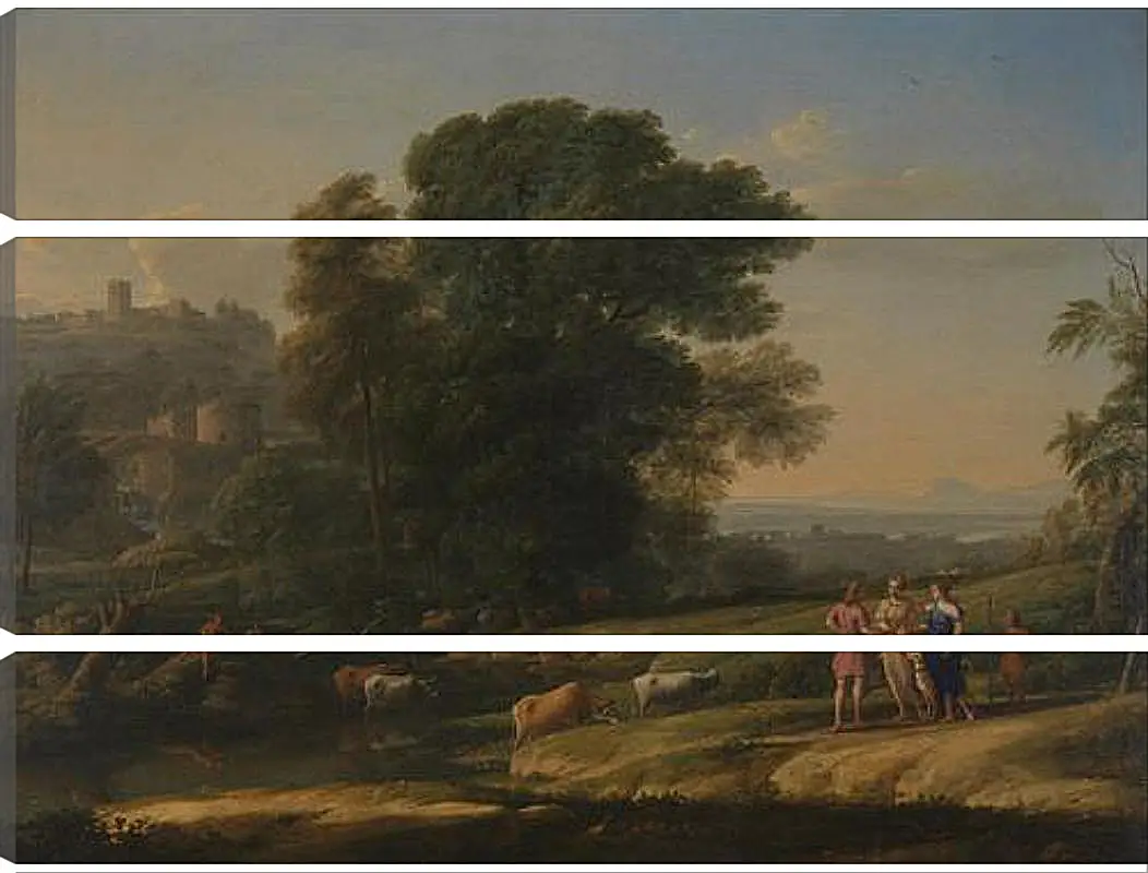 Модульная картина - Landscape with Cephalus and Procris reunited by Diana. Лоррен Клод