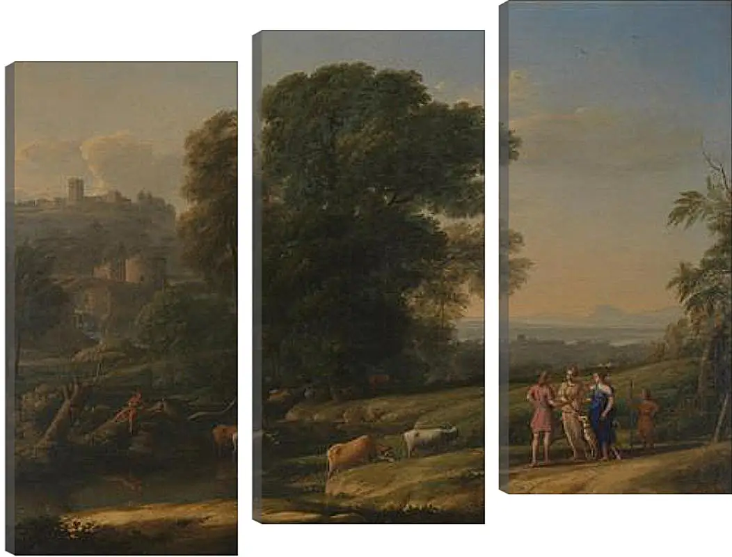 Модульная картина - Landscape with Cephalus and Procris reunited by Diana. Лоррен Клод