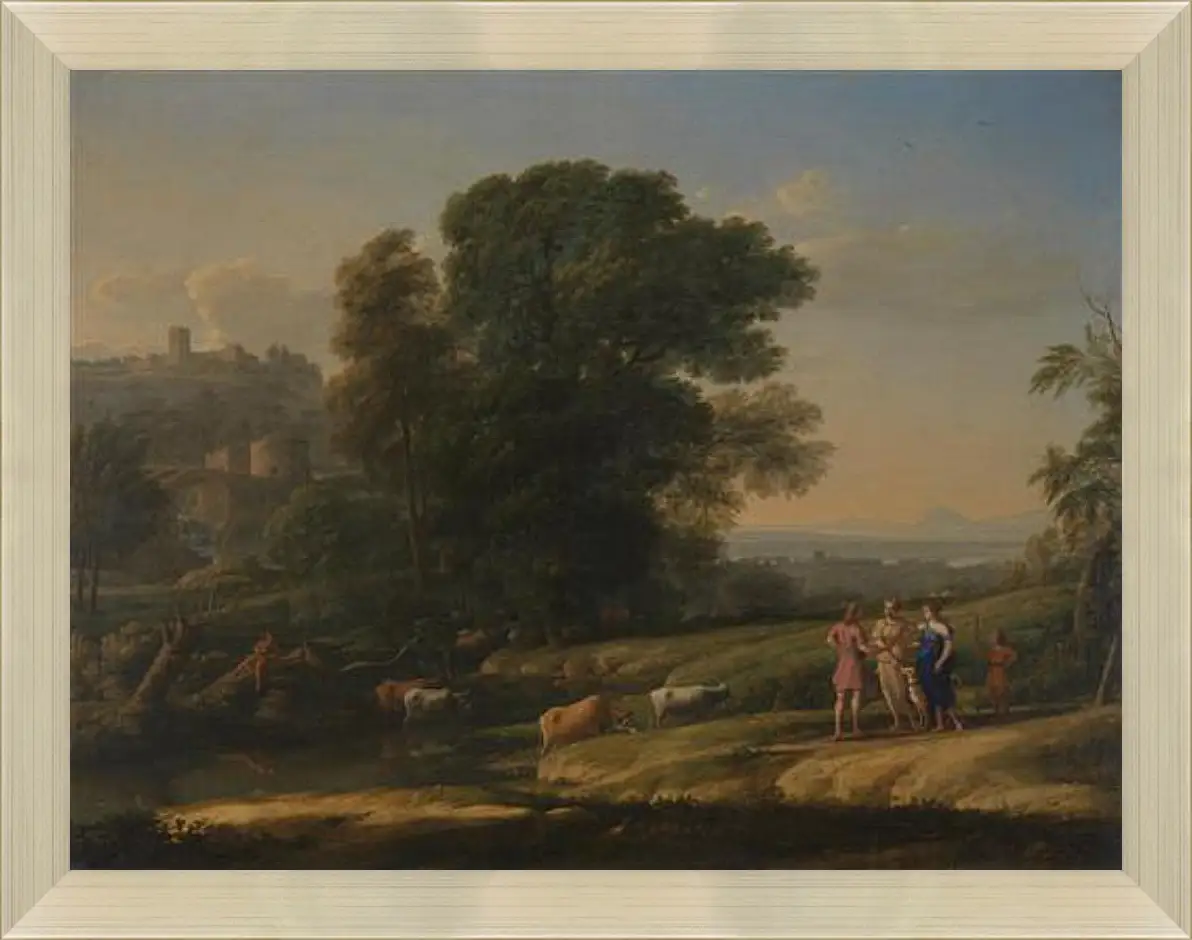 Картина в раме - Landscape with Cephalus and Procris reunited by Diana. Лоррен Клод