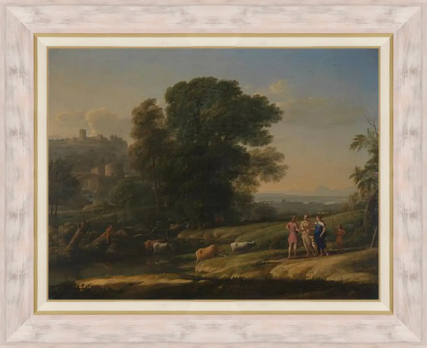 Картина в раме - Landscape with Cephalus and Procris reunited by Diana. Лоррен Клод