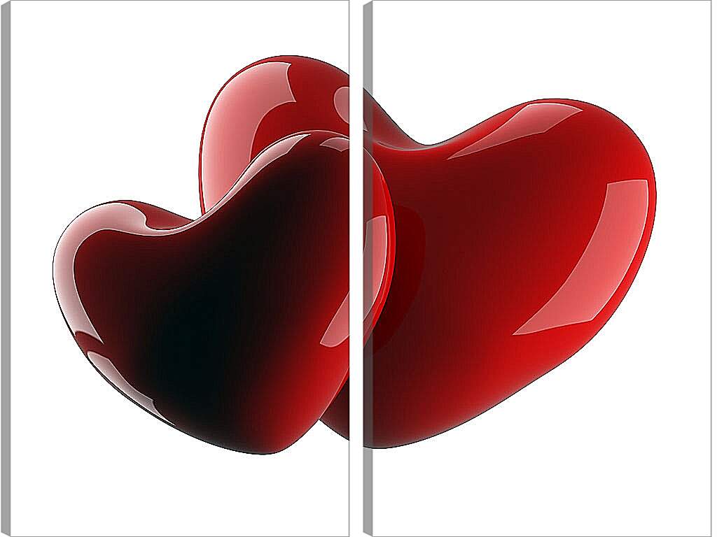 Модульная картина - Два сердца