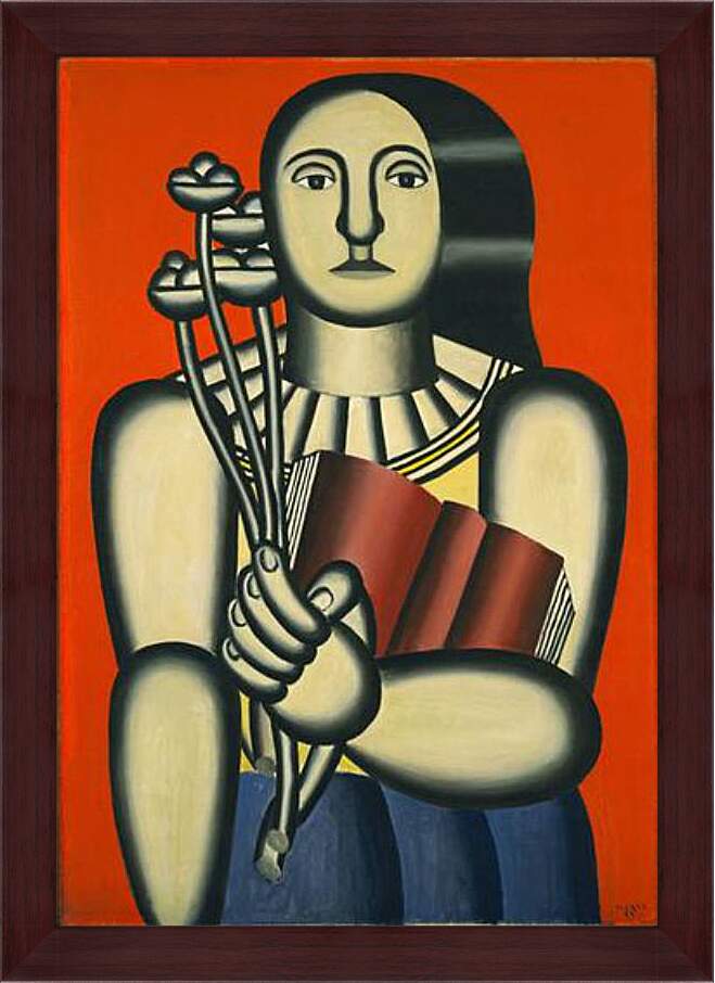 Картина в раме - Woman with a Book. Фернан Леже