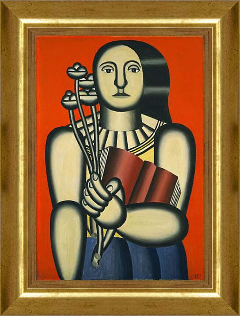 Картина в раме - Woman with a Book. Фернан Леже
