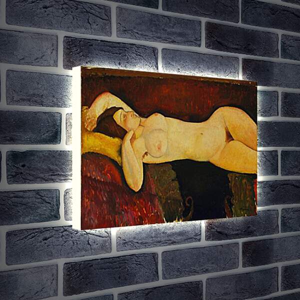 Лайтбокс световая панель - Reclining Nude. Лежащая обнажённая 2. Амедео Модильяни