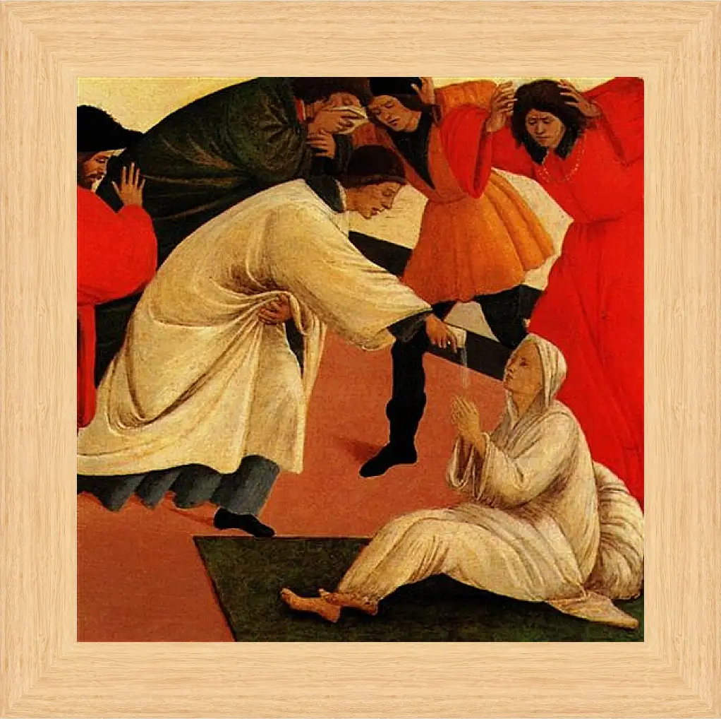 Картина в раме - Three miracles of saint Zenobius (detail 2) Сандро Боттичелли