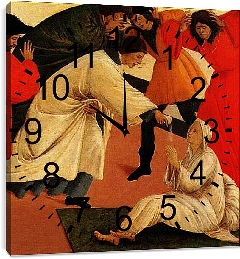 Часы картина - Three miracles of saint Zenobius (detail 2) Сандро Боттичелли