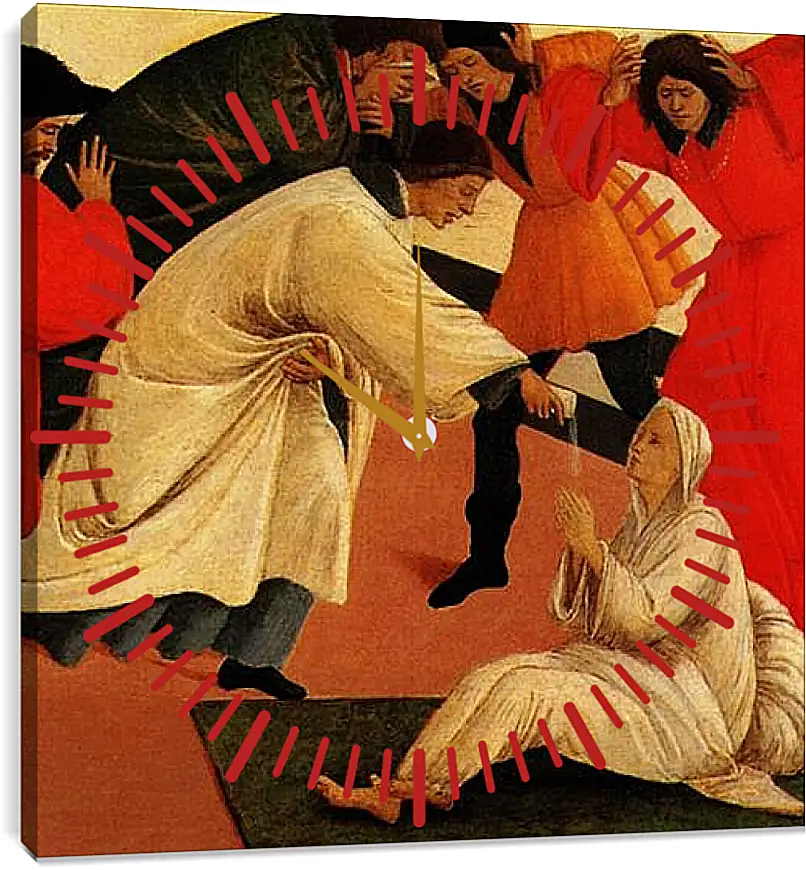 Часы картина - Three miracles of saint Zenobius (detail 2) Сандро Боттичелли
