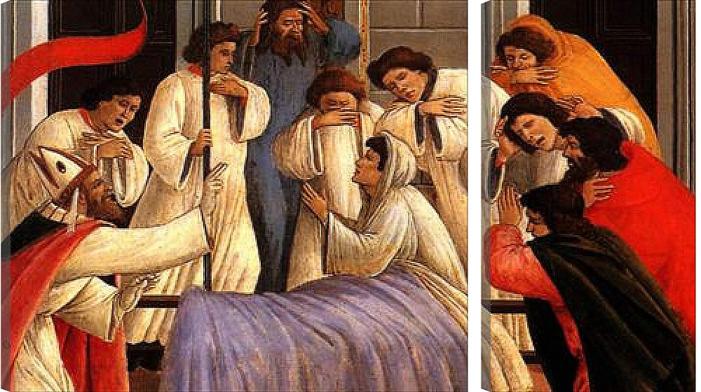 Модульная картина - Three miracles of saint Zenobius (detail) Сандро Боттичелли