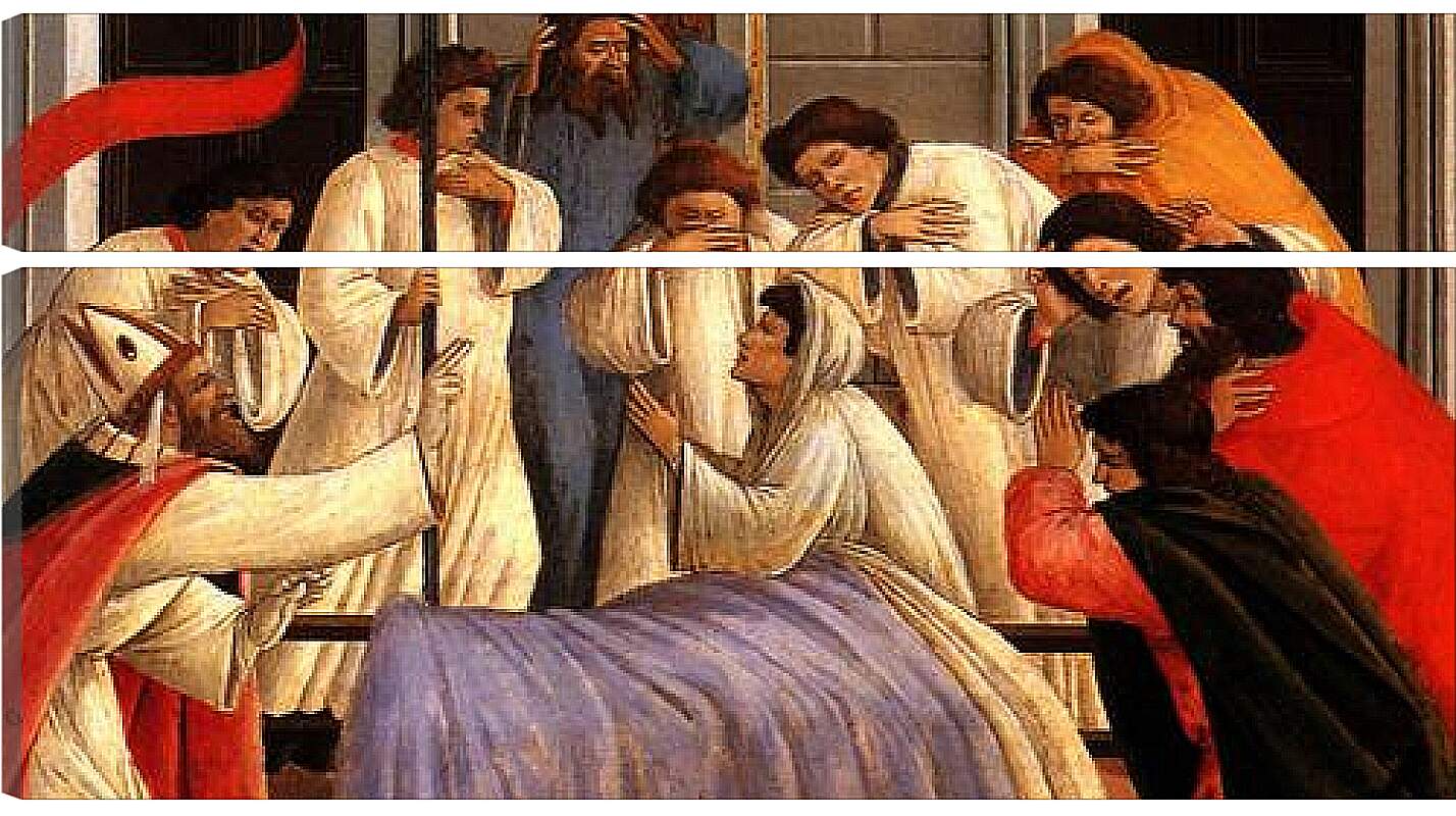 Модульная картина - Three miracles of saint Zenobius (detail) Сандро Боттичелли
