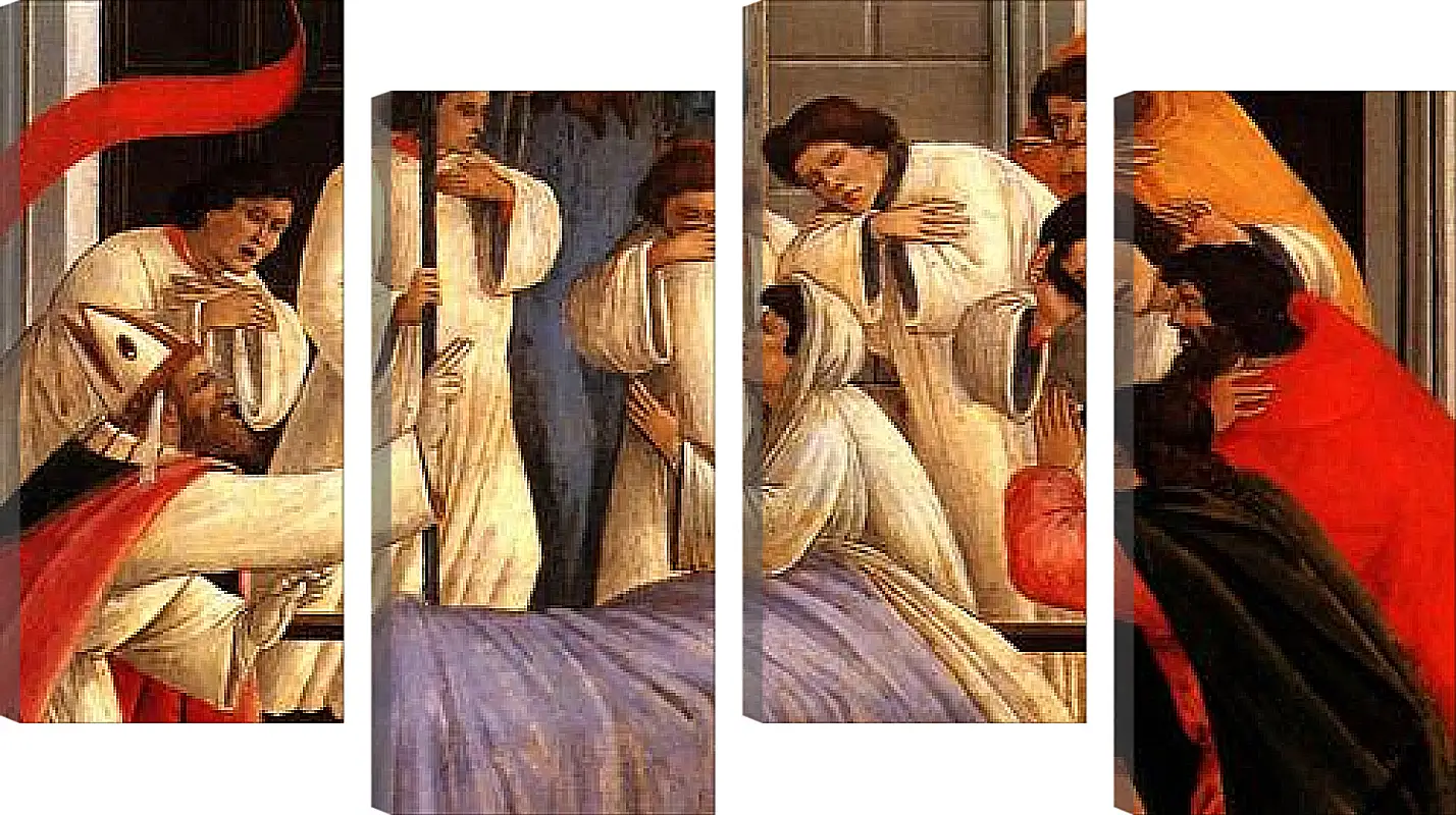 Модульная картина - Three miracles of saint Zenobius (detail) Сандро Боттичелли