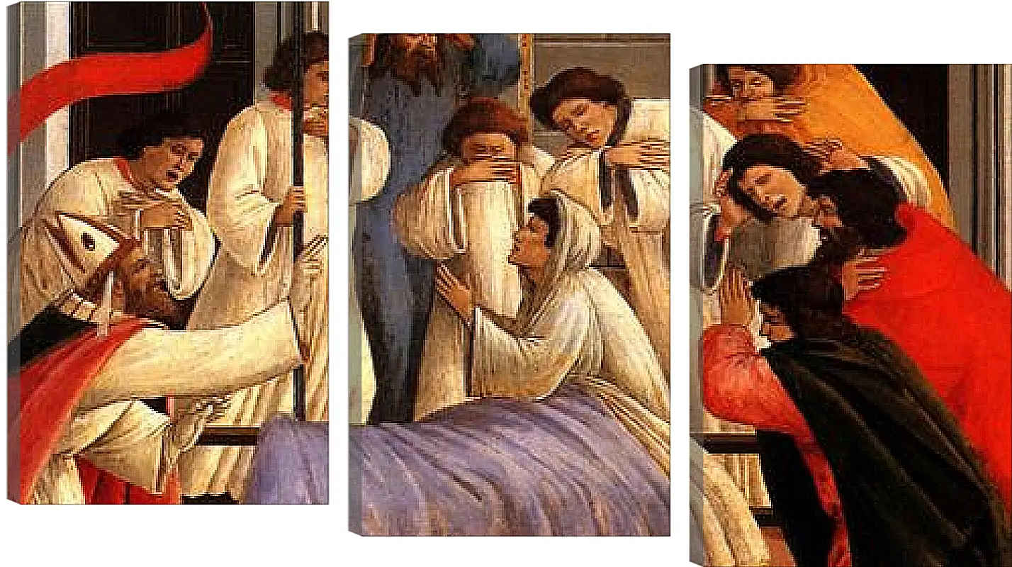 Модульная картина - Three miracles of saint Zenobius (detail) Сандро Боттичелли