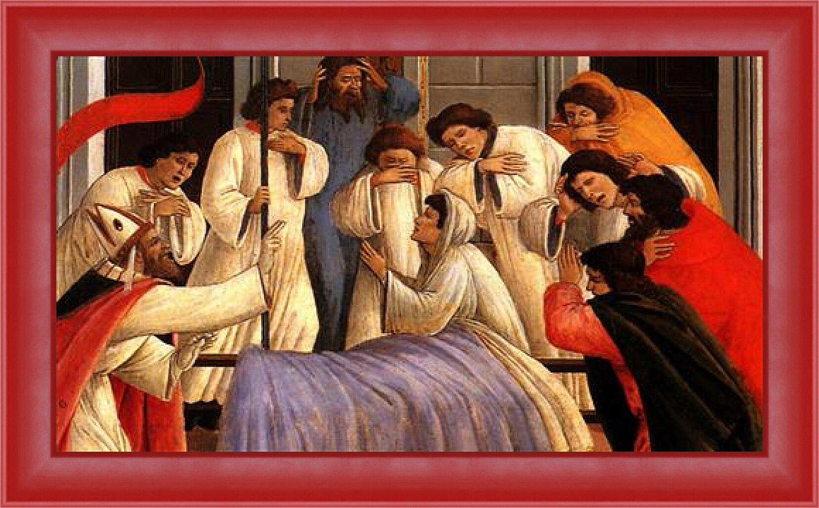 Картина в раме - Three miracles of saint Zenobius (detail) Сандро Боттичелли