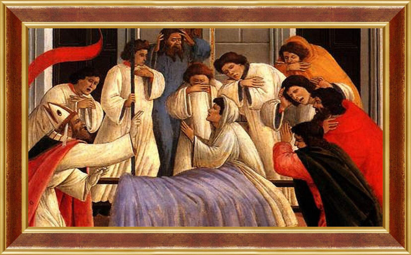 Картина в раме - Three miracles of saint Zenobius (detail) Сандро Боттичелли