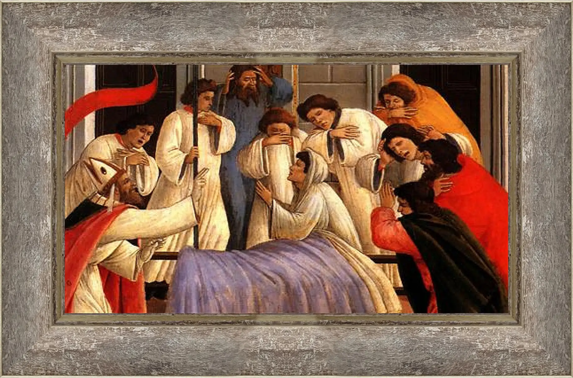 Картина в раме - Three miracles of saint Zenobius (detail) Сандро Боттичелли