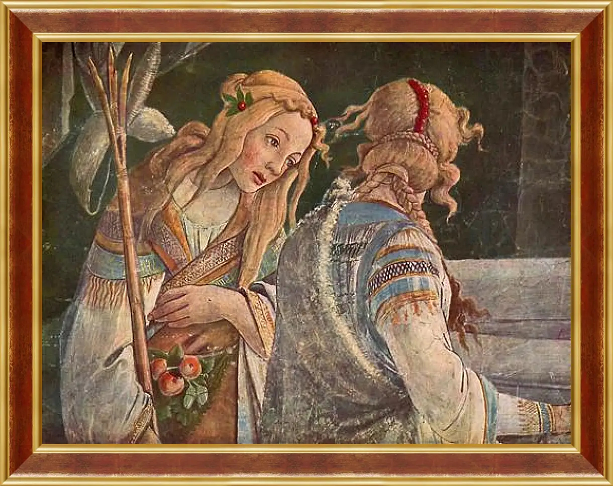 Картина в раме - The youth of the Moses (detail 2) Сандро Боттичелли