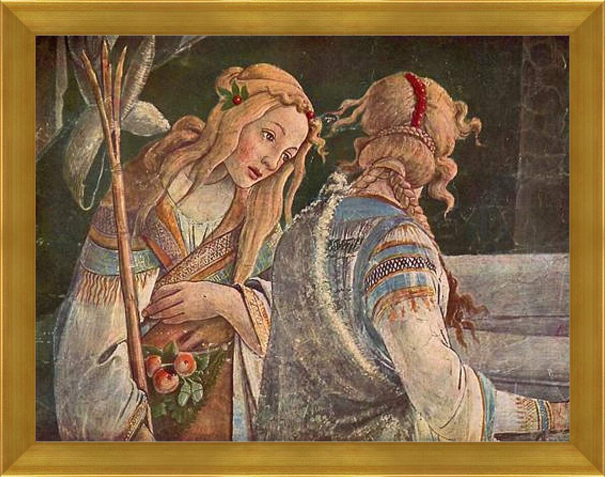 Картина в раме - The youth of the Moses (detail 2) Сандро Боттичелли