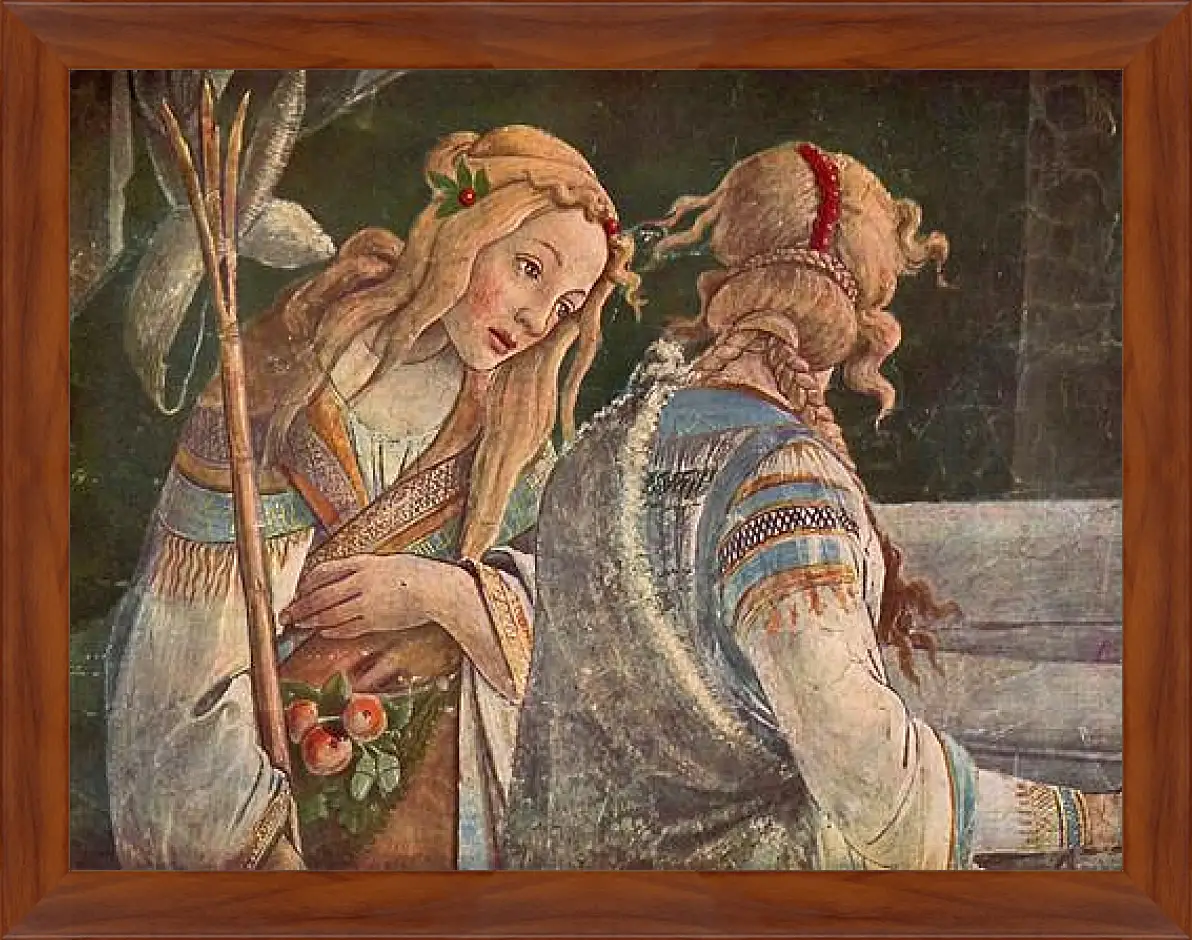 Картина в раме - The youth of the Moses (detail 2) Сандро Боттичелли