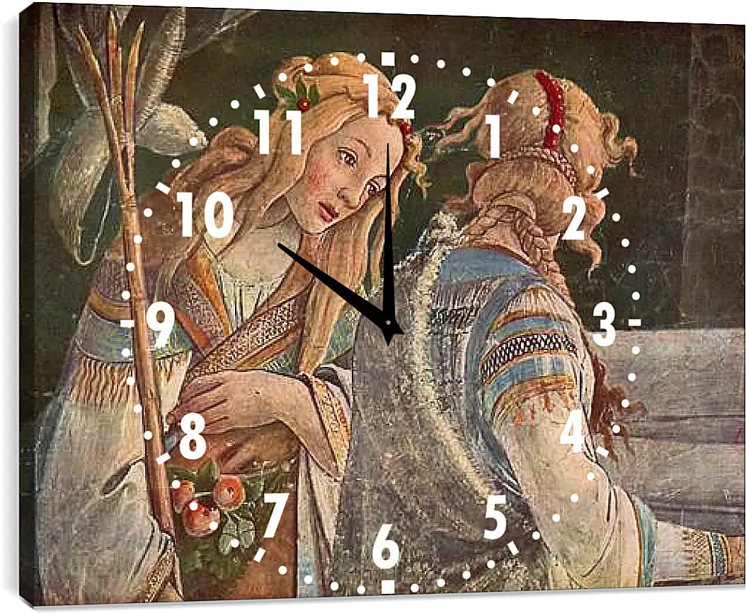 Часы картина - The youth of the Moses (detail 2) Сандро Боттичелли
