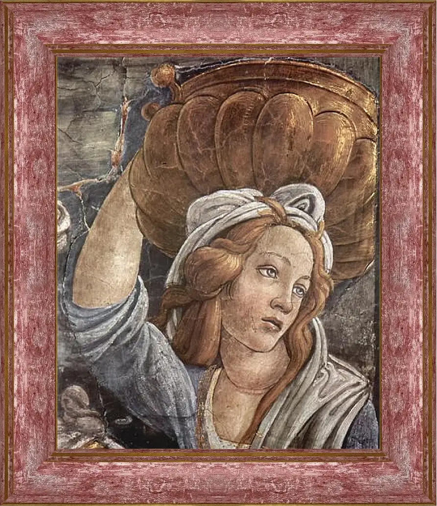 Картина в раме - The youth of the Moses (detail) Сандро Боттичелли