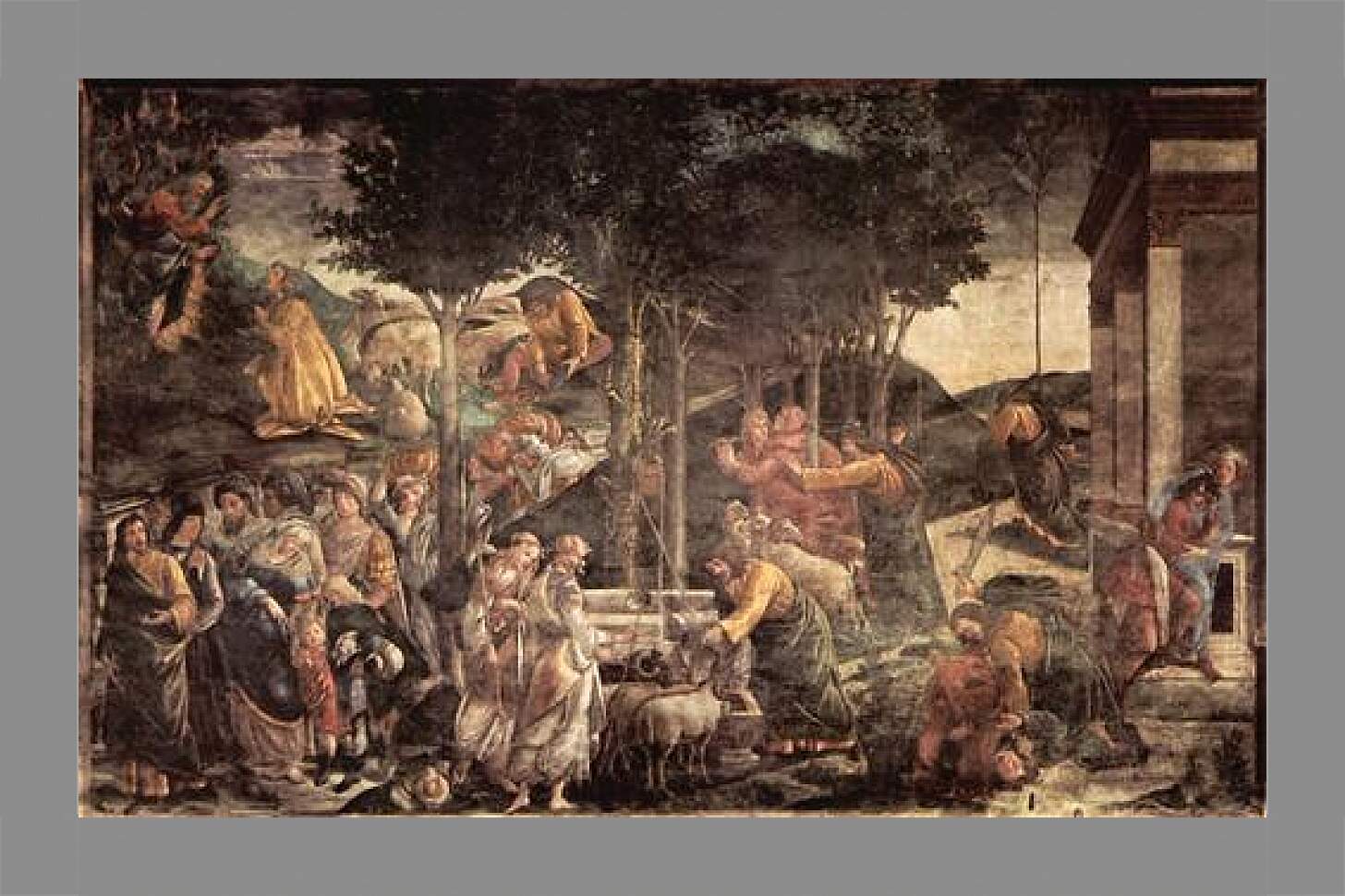 Картина в раме - The youth of the Moses. Сандро Боттичелли