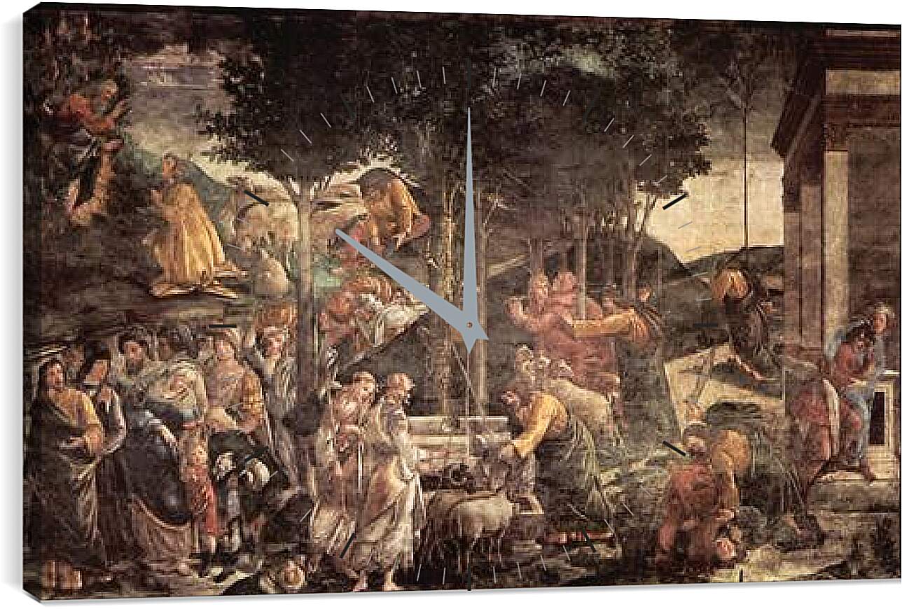 Часы картина - The youth of the Moses. Сандро Боттичелли