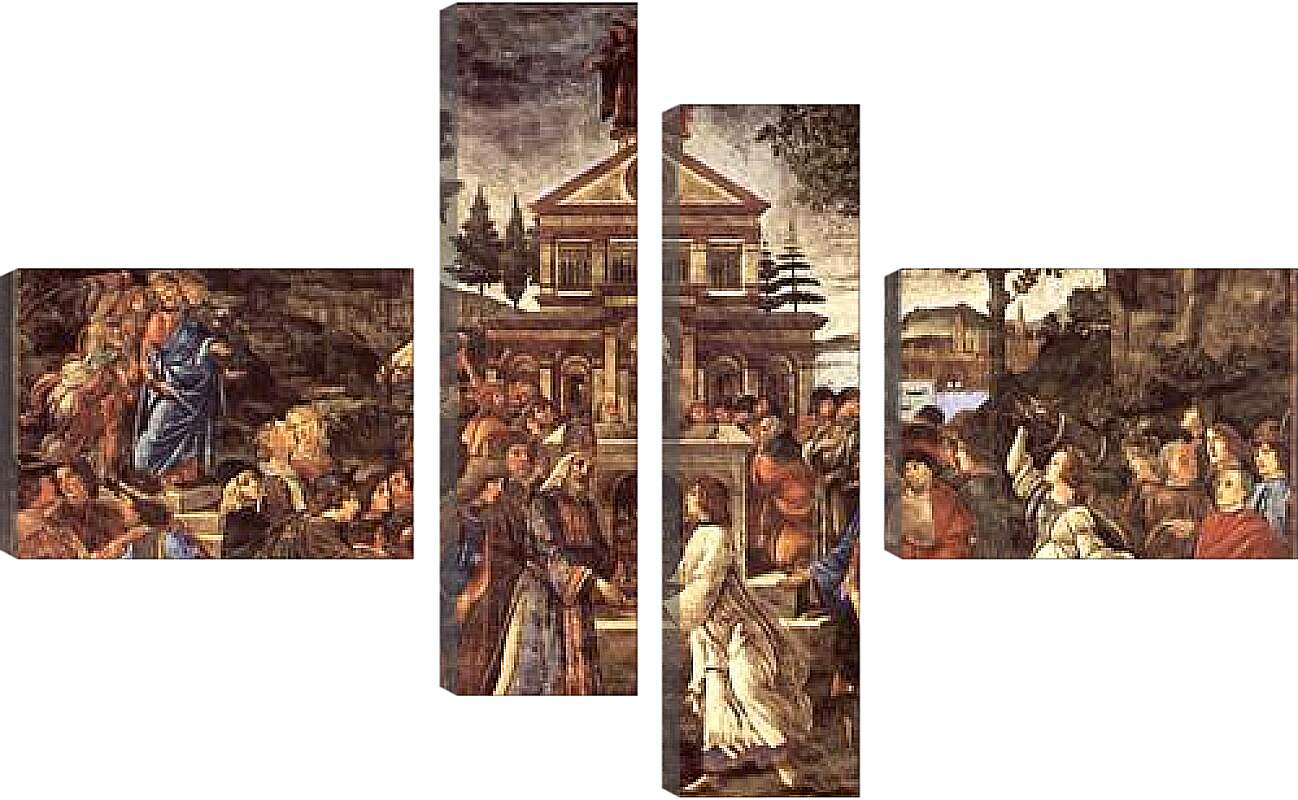 Модульная картина - The temptation of Christ. Сандро Боттичелли