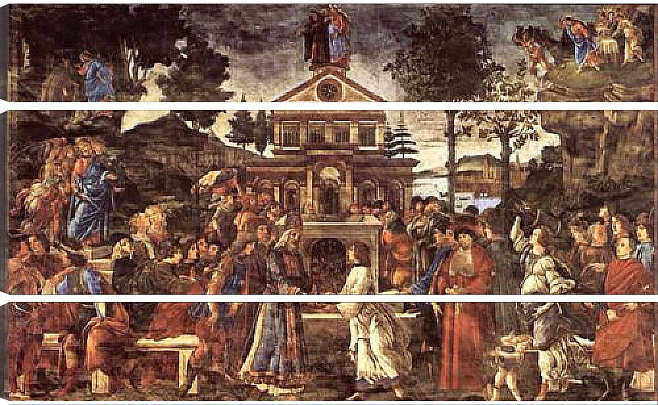 Модульная картина - The temptation of Christ. Сандро Боттичелли