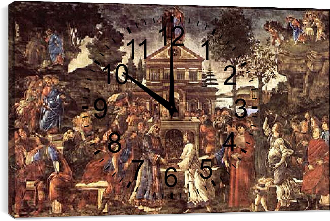 Часы картина - The temptation of Christ. Сандро Боттичелли