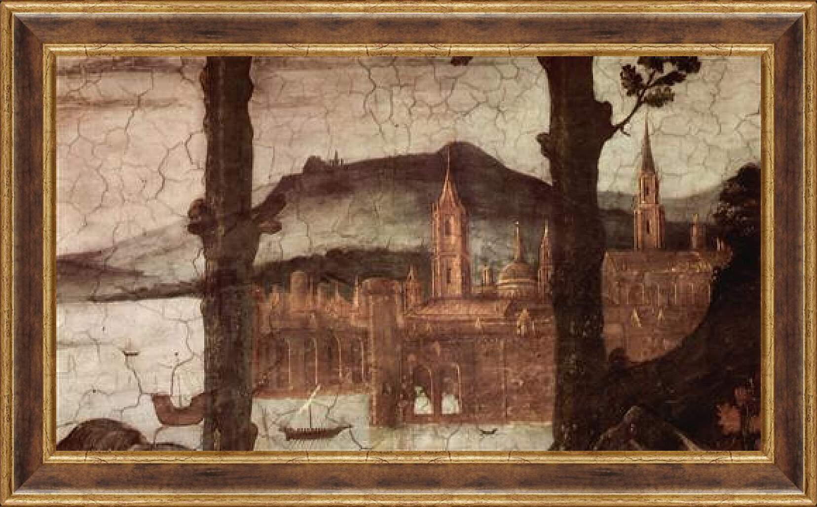 Картина в раме - The temptation Christ (detail) Сандро Боттичелли