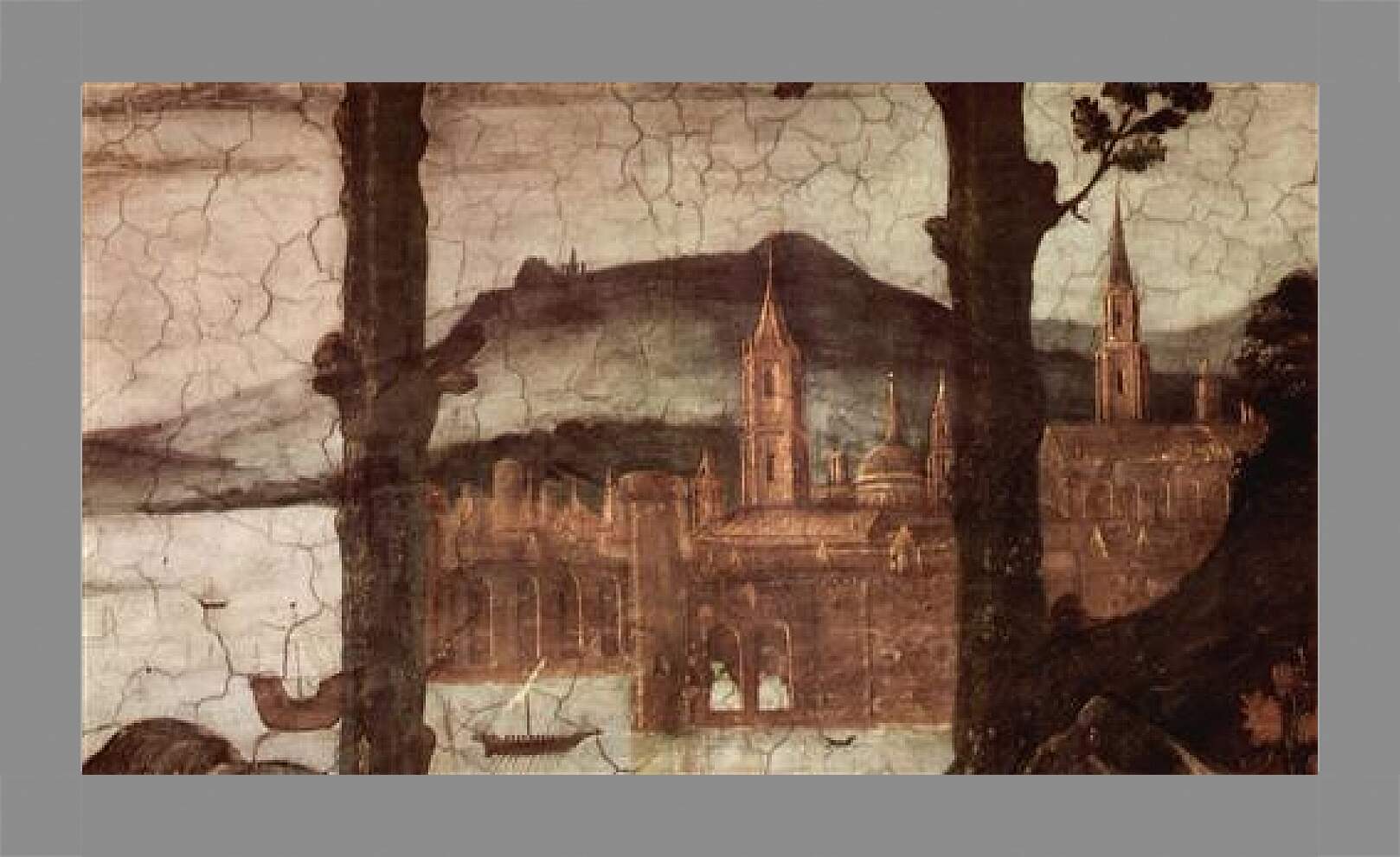 Картина в раме - The temptation Christ (detail) Сандро Боттичелли