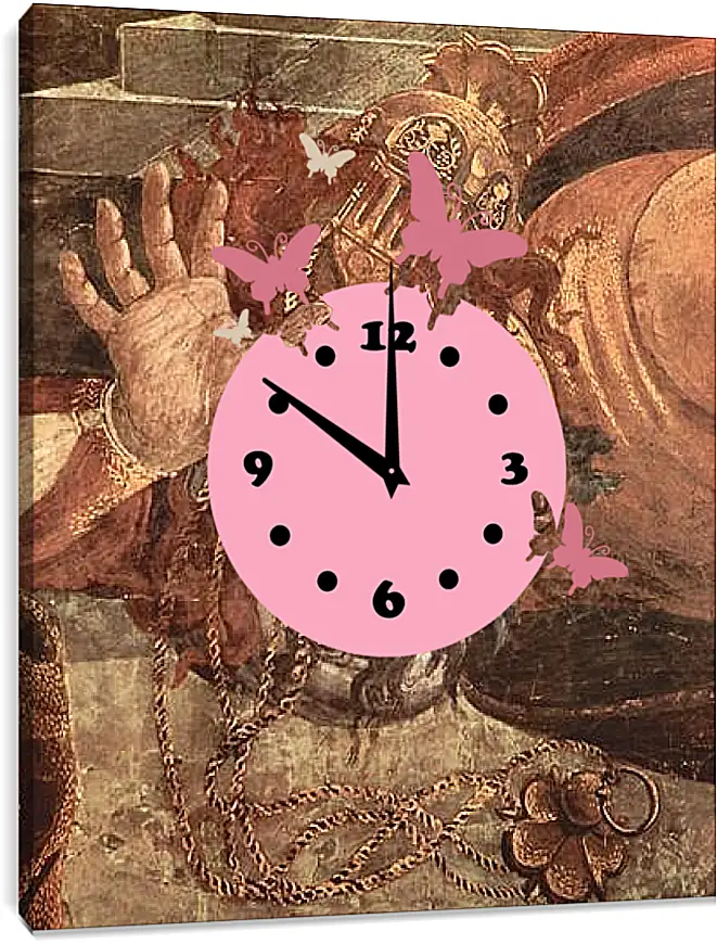 Часы картина - The punishment of the Leviter (detail) Сандро Боттичелли