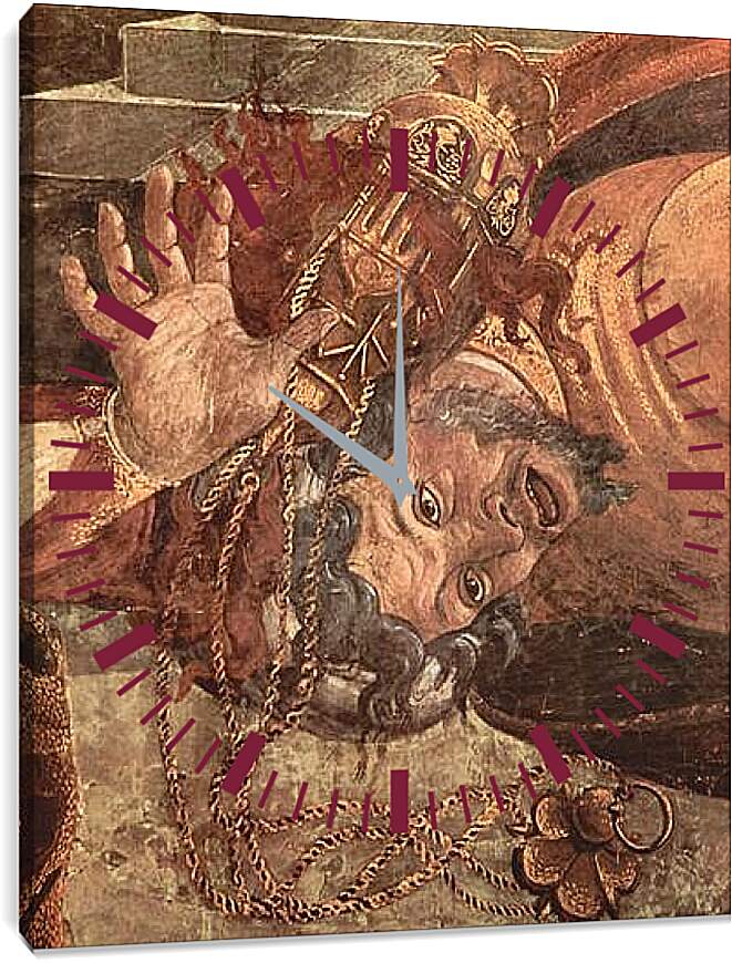 Часы картина - The punishment of the Leviter (detail) Сандро Боттичелли